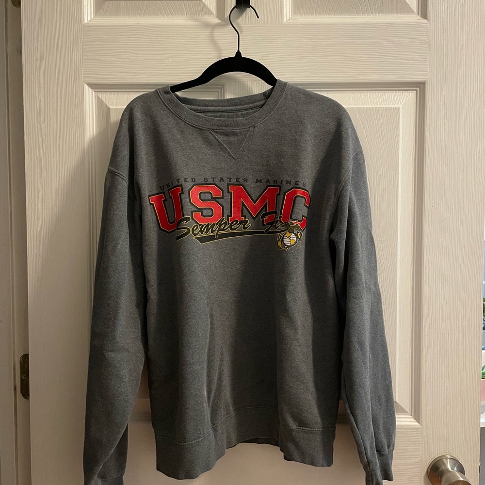USMC Grey Crewneck Sweatshirt